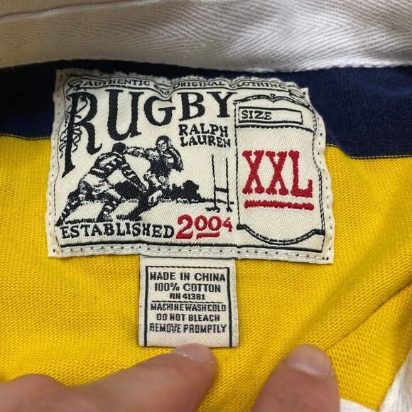 RUGBY Ralph Lauren RLFC Skull Crossbones Rugby Shirt Men's 2XL - Picture 5 of 11